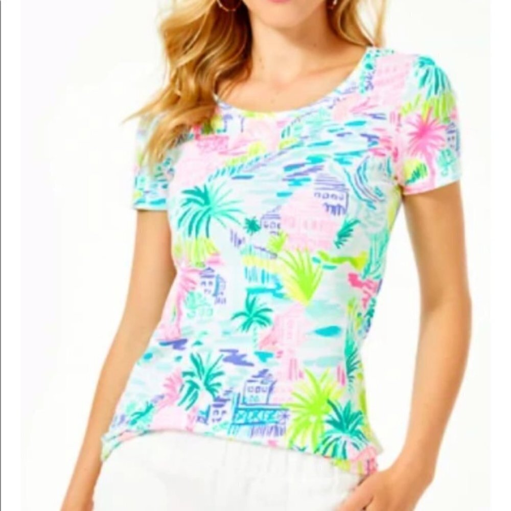 NWT Lilly Pulizter Halee Top Multi Private Island